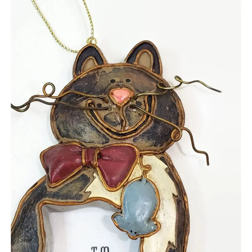 Cat Picture Frame Holiday Ornament by Ganz Treasured Memories